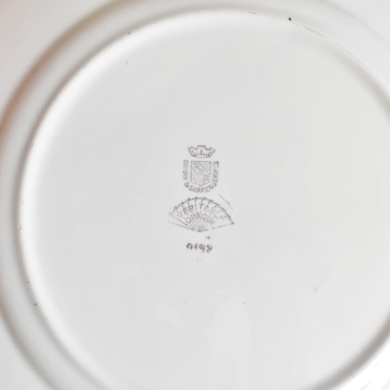 Vintage Plate Digoin & Sarreguemines 9123 D