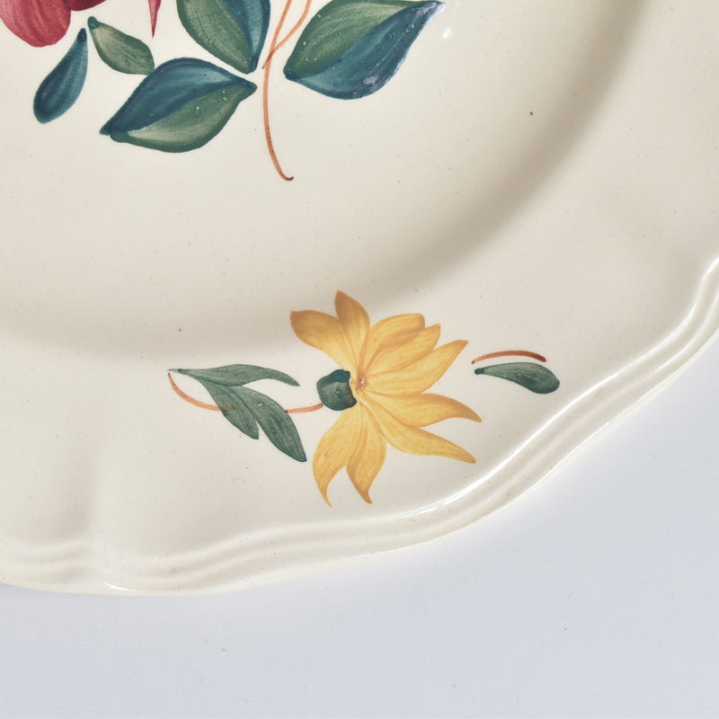 Vintage Footed Plate Digoin & Sarreguemines 9204