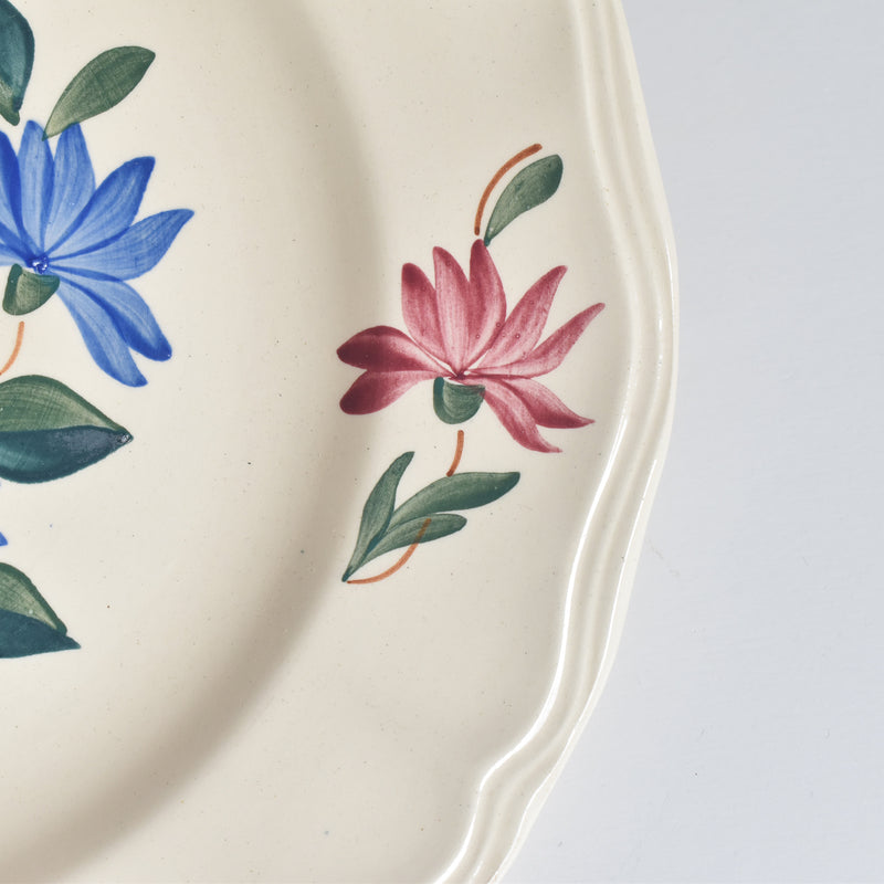 Vintage Footed Plate Digoin & Sarreguemines 9204