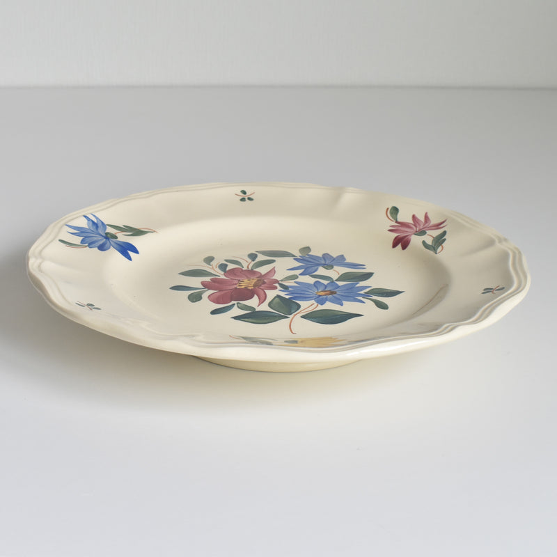 Vintage Footed Plate Digoin & Sarreguemines 9204