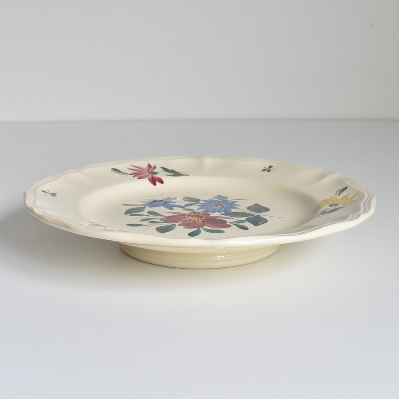 Vintage Footed Plate Digoin & Sarreguemines 9204