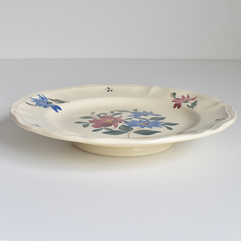Vintage Footed Plate Digoin & Sarreguemines 9204