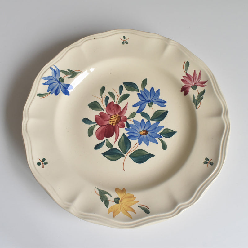 Vintage Footed Plate Digoin & Sarreguemines 9204