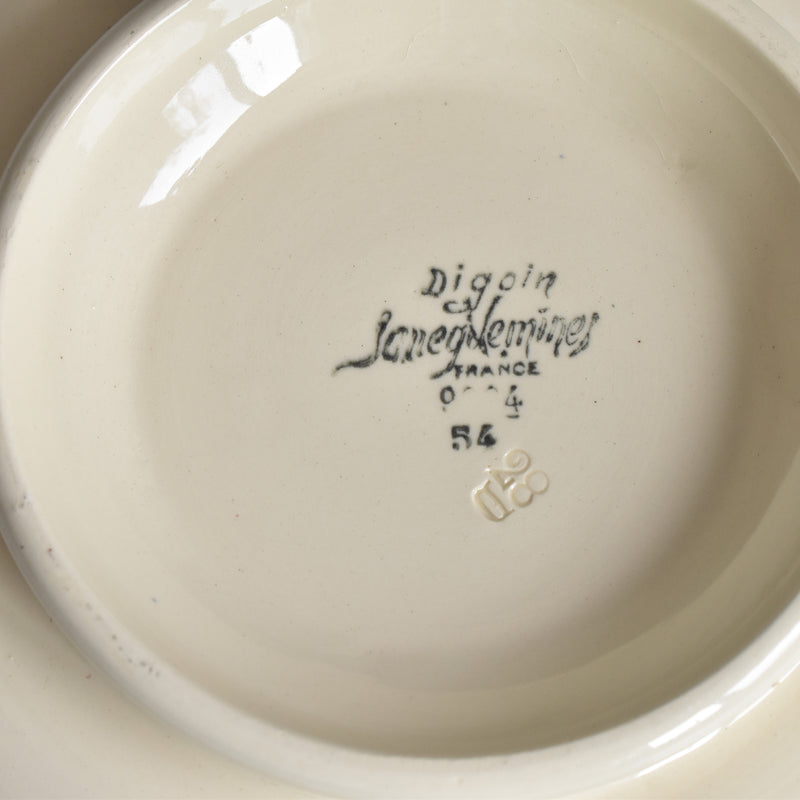 Vintage Footed Plate Digoin & Sarreguemines 9204
