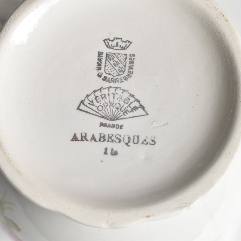 Vintage Creamer Digoin & Sarreguemines Arabesques