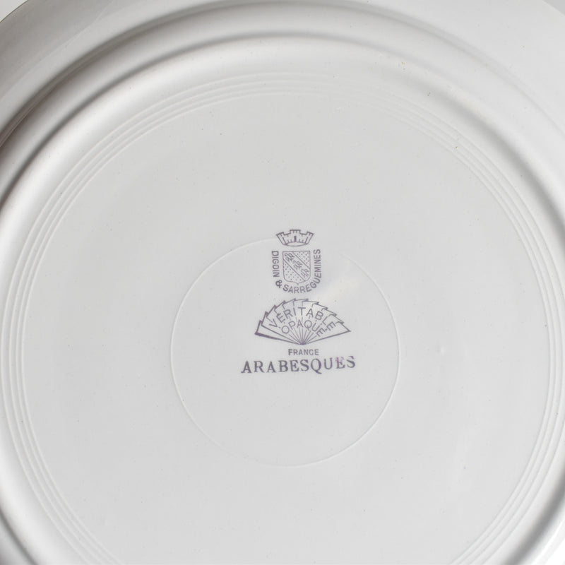 Vintage plate Digoin & Sarreguemines Arabesques A