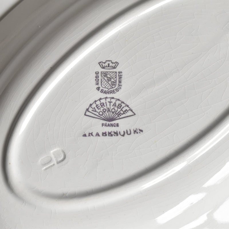 Vintage Luncheon Plate by Digoin & Sarreguemines - Arabesques B