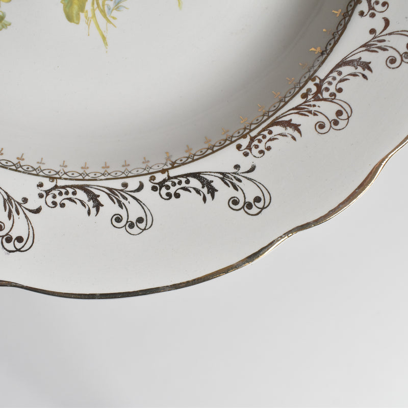 Vintage Deep Plate Digoin & Sarreguemines Arabesques (F)