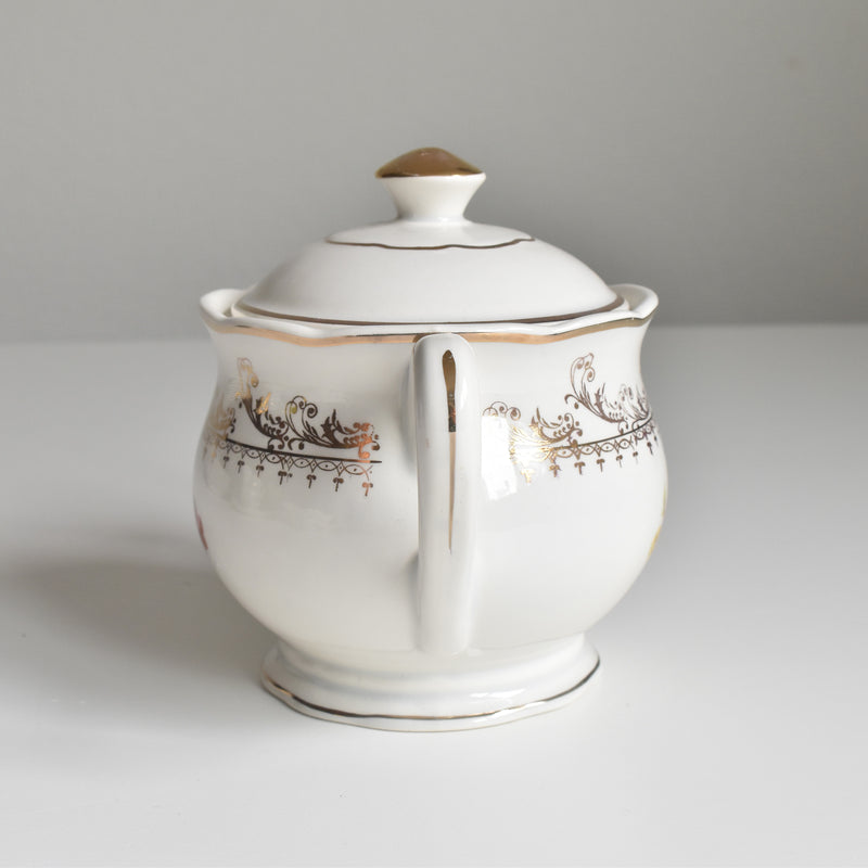 Vintage sugar pot Digoin & Sarreguemines Arabesques