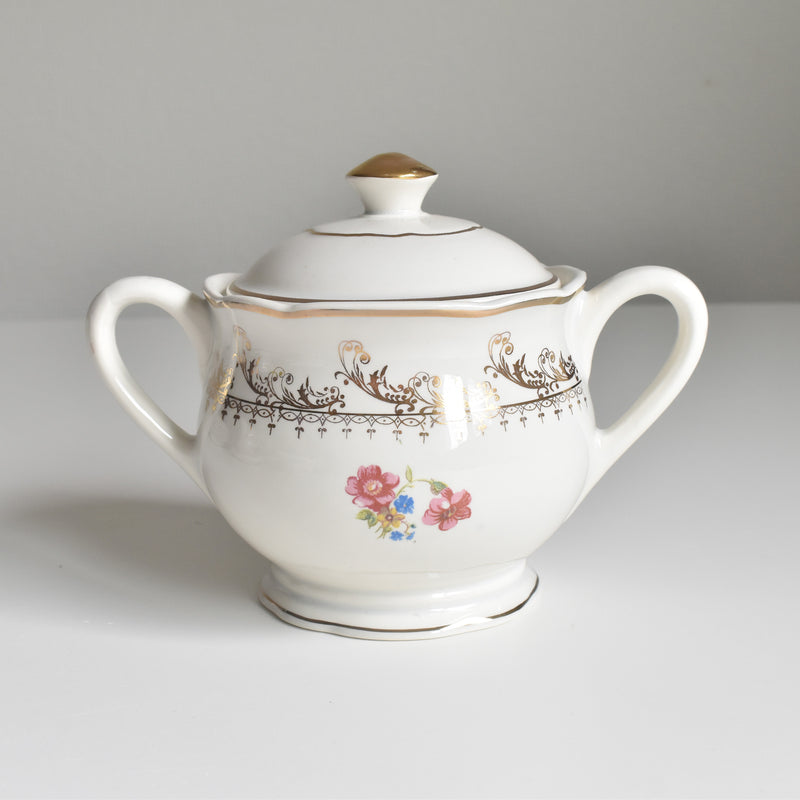 Vintage sugar pot Digoin & Sarreguemines Arabesques