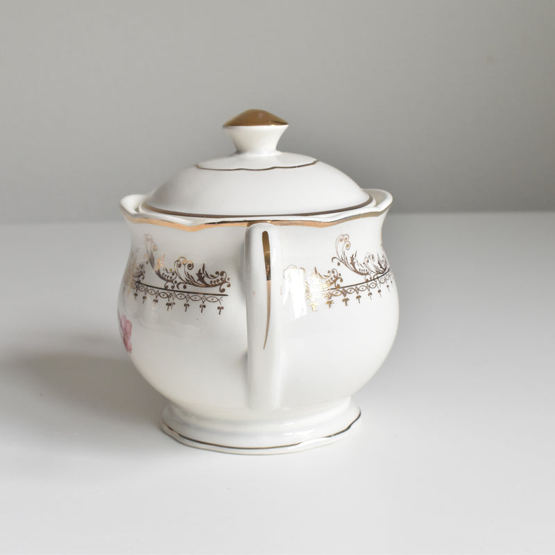 Vintage sugar pot Digoin & Sarreguemines Arabesques
