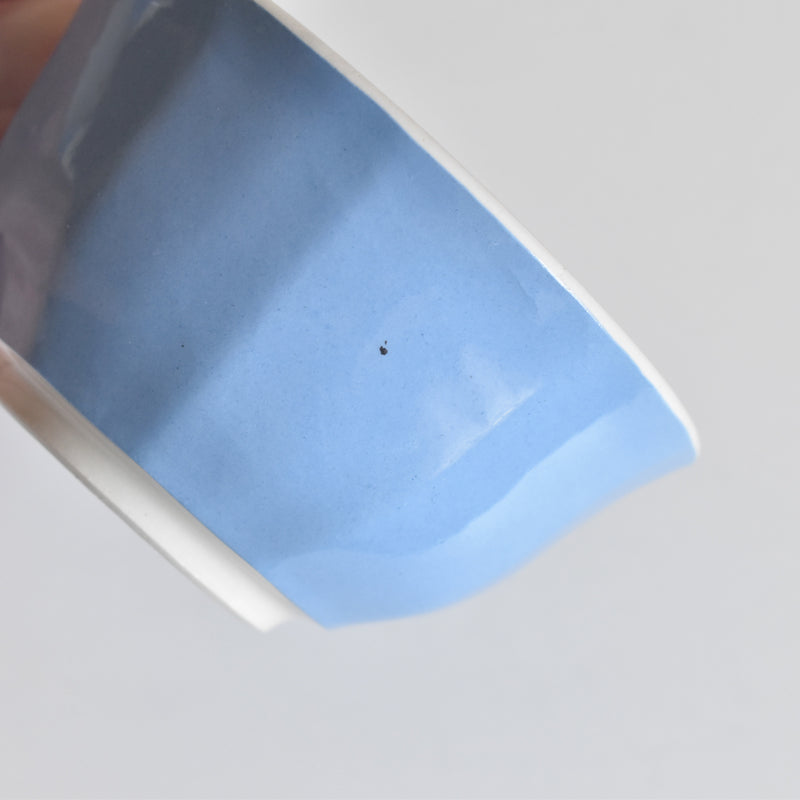 Vintage Coffee Cup Digoin & Sarreguemines Décagon Blue A