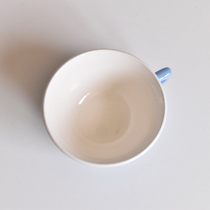 Vintage Coffee Cup Digoin & Sarreguemines Décagon Blue A