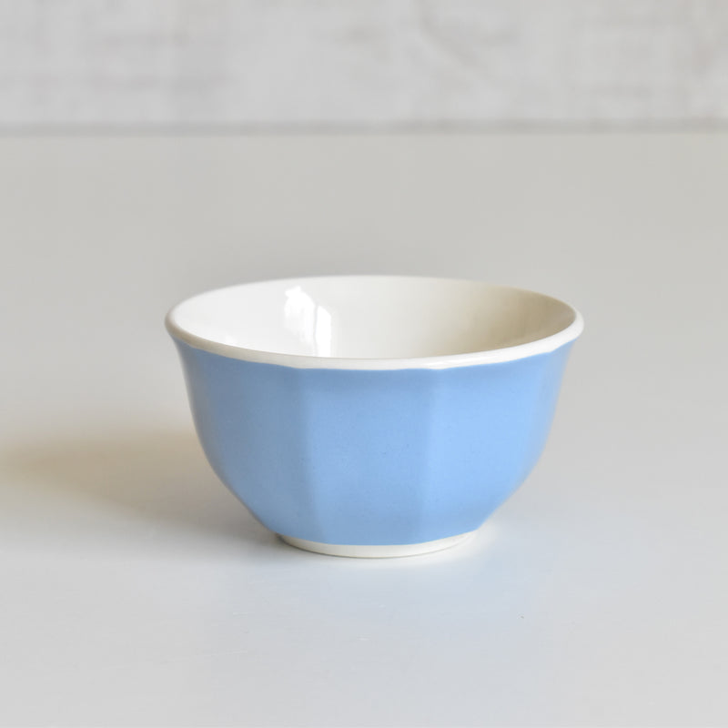 Vintage Coffee Cup Digoin & Sarreguemines Decagon Blue B
