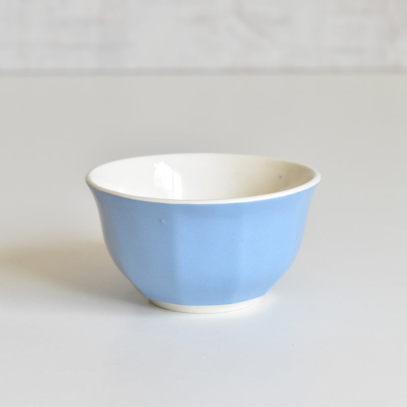 Vintage Coffee Cup Digoin & Sarreguemines Decagon Blue C