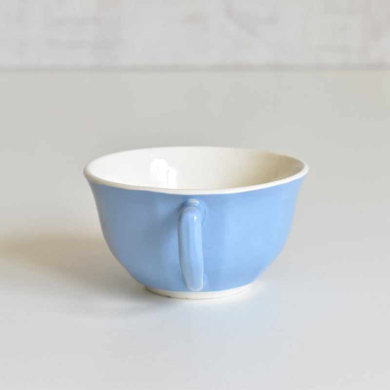 Vintage Coffee Cup Digoin & Sarreguemines Decagon Blue C