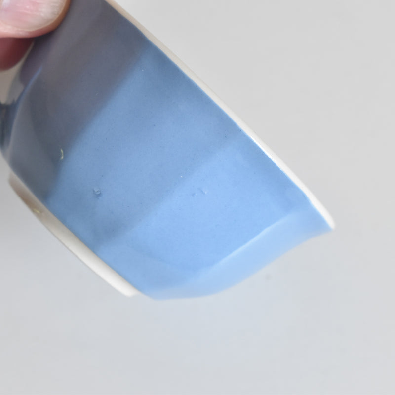 Vintage Coffee Cup, Digoin & Sarreguemines, Décagon, Blue D