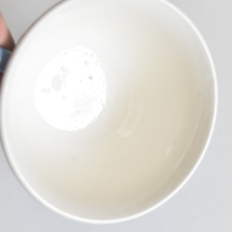 Vintage Coffee Cup Digoin & Sarreguemines Decagon Blue E