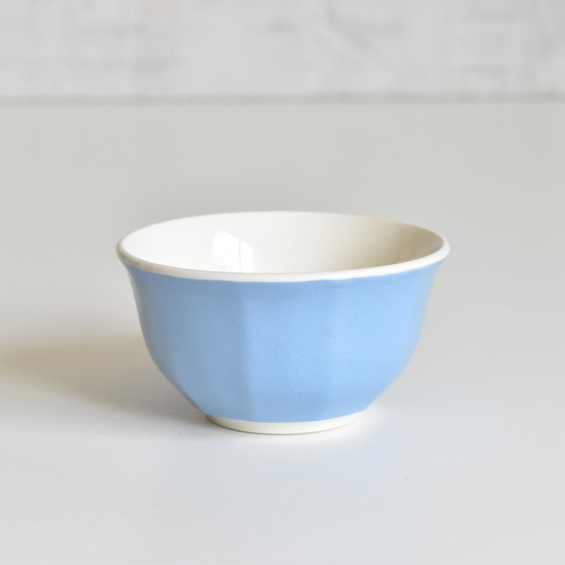 Vintage Coffee Cup Digoin & Sarreguemines Decagon Blue F
