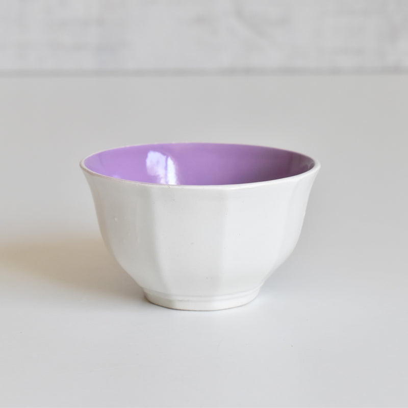Vintage Coffee Cup Digoin & Sarreguemines Decagon Purple