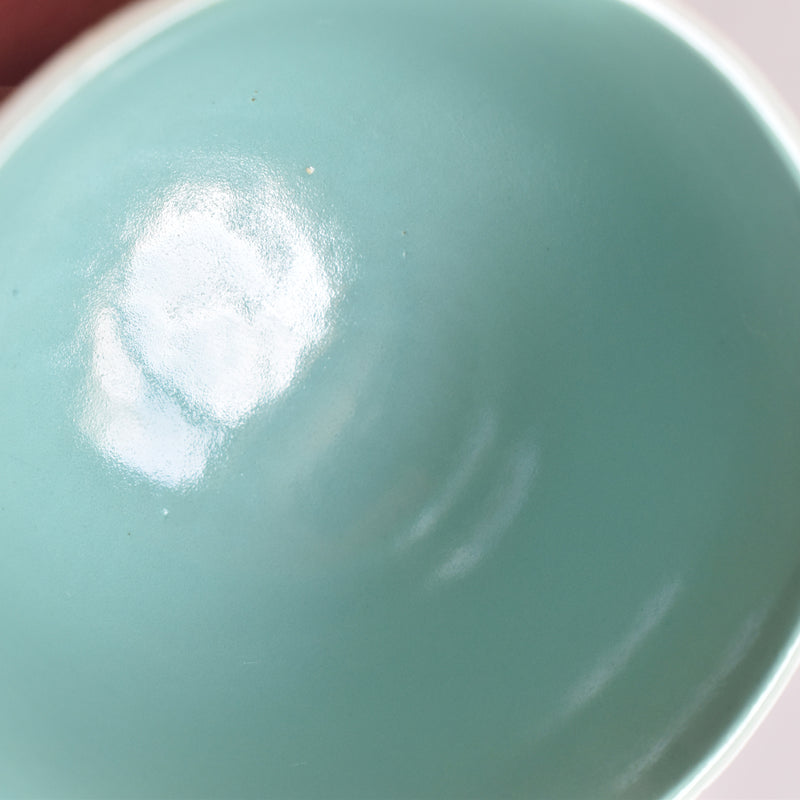 Vintage coffee cup Digoin & Sarreguemines Décagon Turquoise