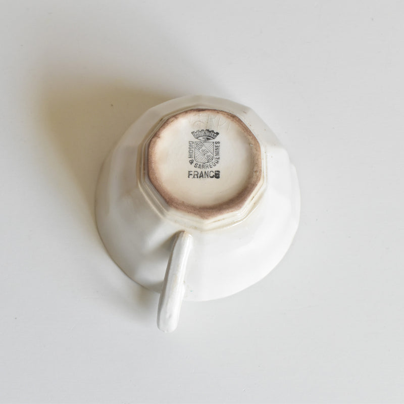 Vintage coffee cup Digoin & Sarreguemines Décagon Turquoise