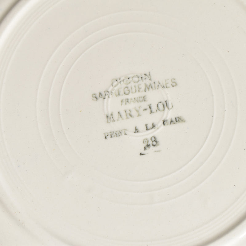 Vintage Plate Digoin & Sarreguemines Mary-Lou Cream A