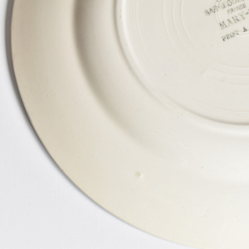 Vintage Plate Digoin & Sarreguemines Mary-Lou Cream A