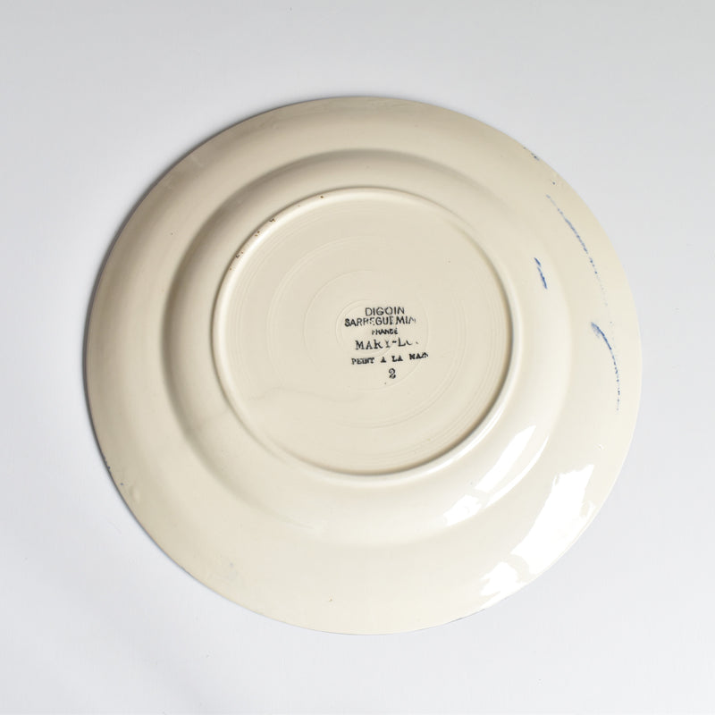 Vintage Plate Digoin & Sarreguemines Mary-Lou Cream B
