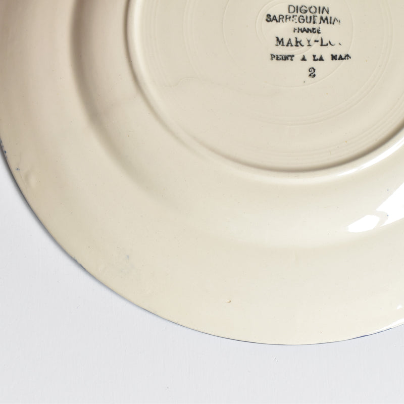Vintage Plate Digoin & Sarreguemines Mary-Lou Cream B