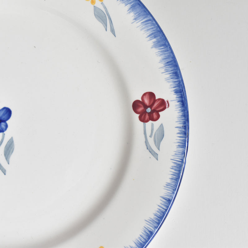 Vintage Dessert Plate Digoin & Sarreguemines Mary-Lou White A