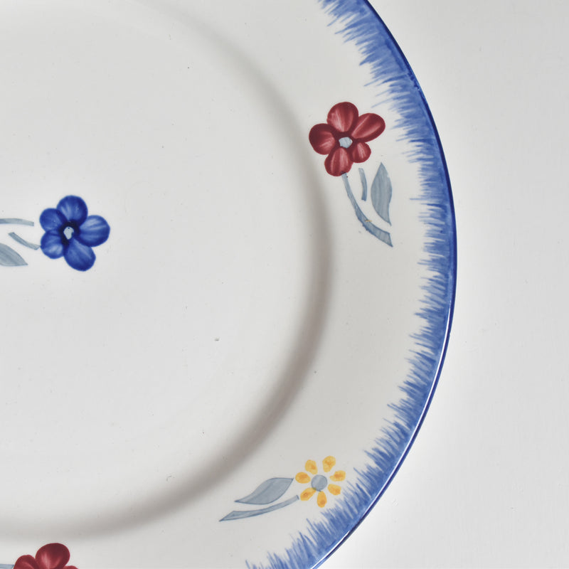Vintage Dessert Plate Digoin & Sarreguemines Mary-Lou White A