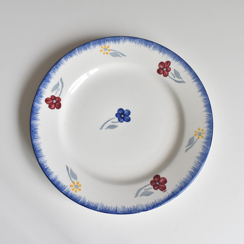 Vintage Dessert Plate Digoin & Sarreguemines Mary-Lou White A