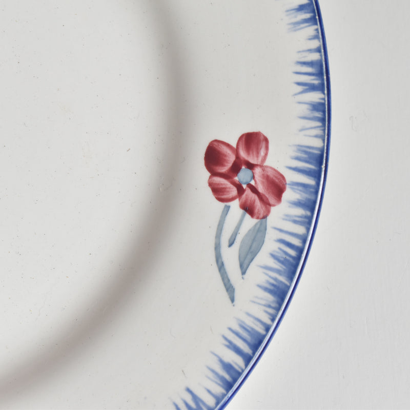 Vintage Dessert Plate Digoin & Sarreguemines Mary-Lou White B
