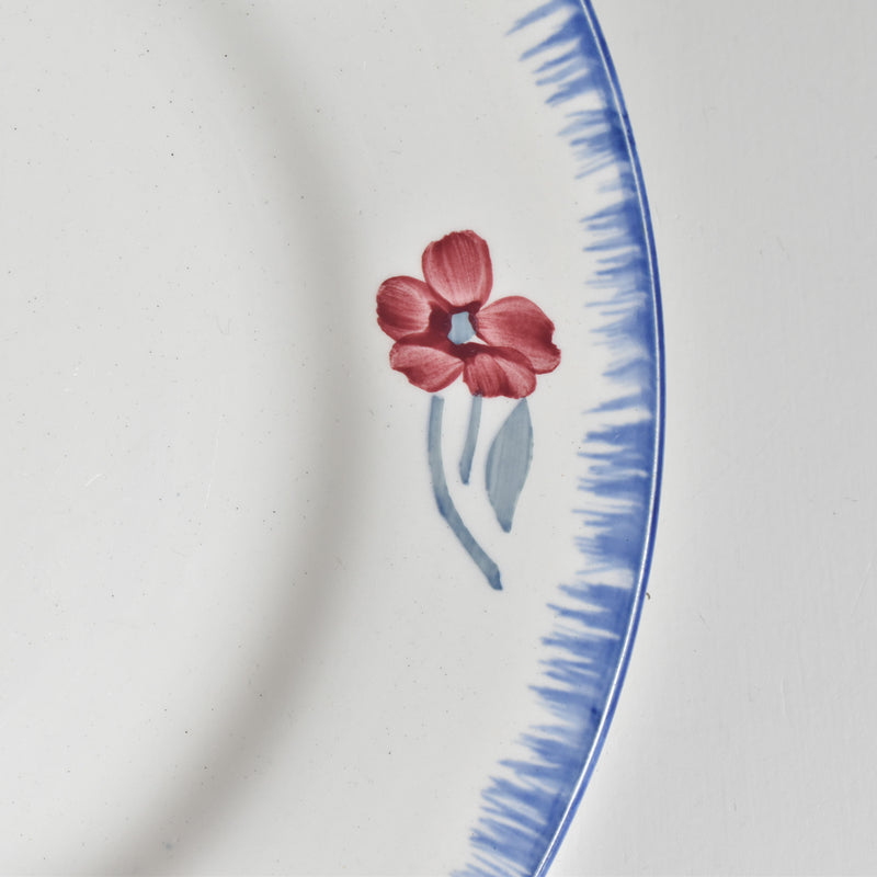 Vintage dessert plate Digoin & Sarreguemines Mary-Lou White C