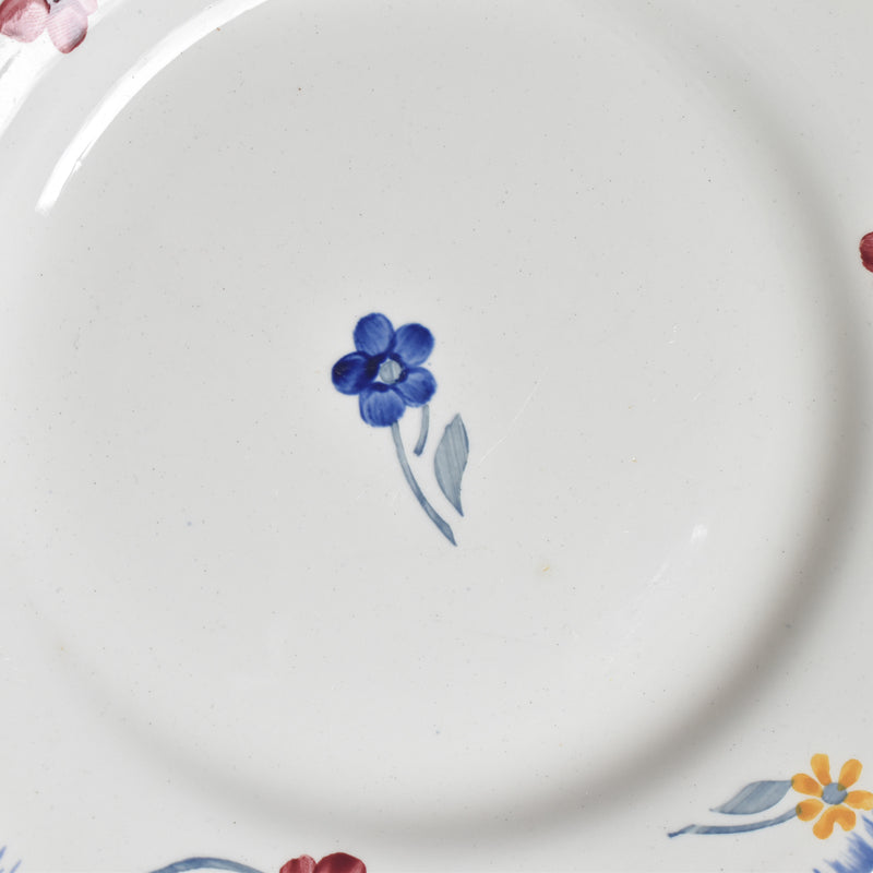 Vintage dessert plate Digoin & Sarreguemines Mary-Lou White C