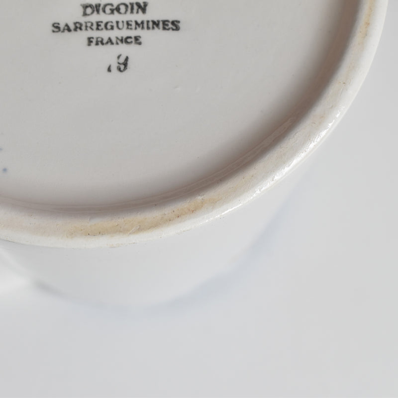 Vintage Digoin & Sarreguemines Pitcher Mary-Lou, White