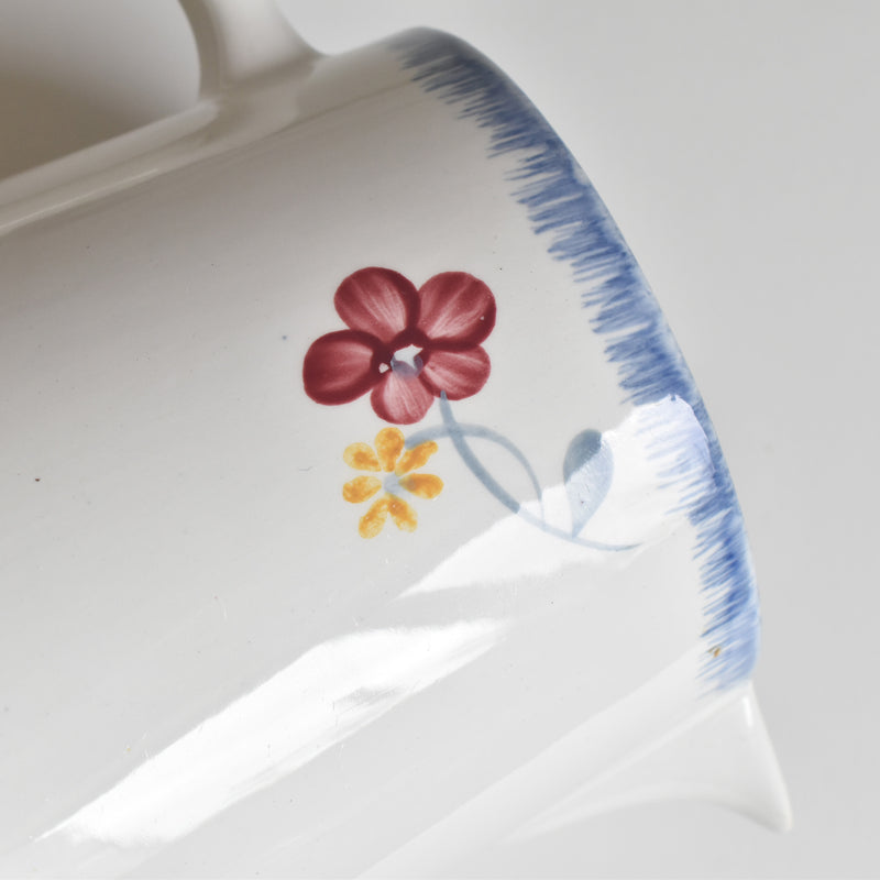 Vintage Digoin & Sarreguemines Pitcher Mary-Lou, White