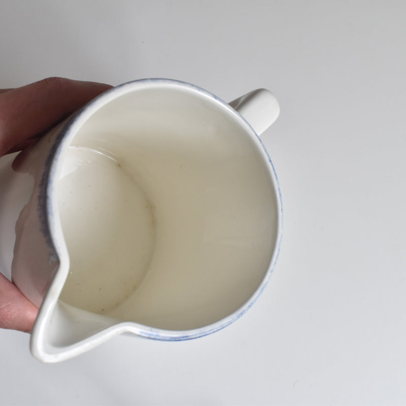 Vintage Digoin & Sarreguemines Pitcher Mary-Lou, White