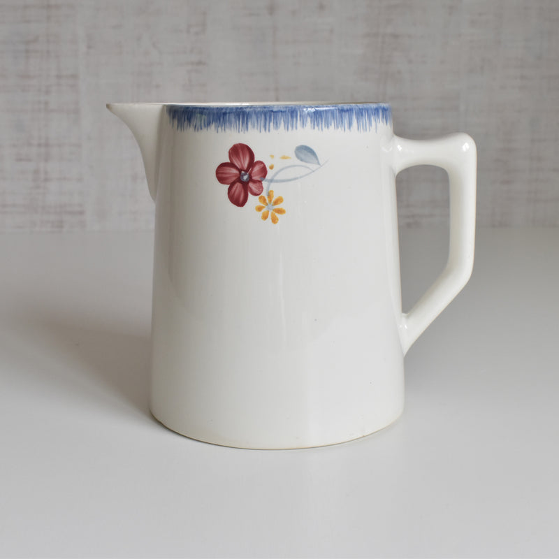 Vintage Digoin & Sarreguemines Pitcher Mary-Lou, White