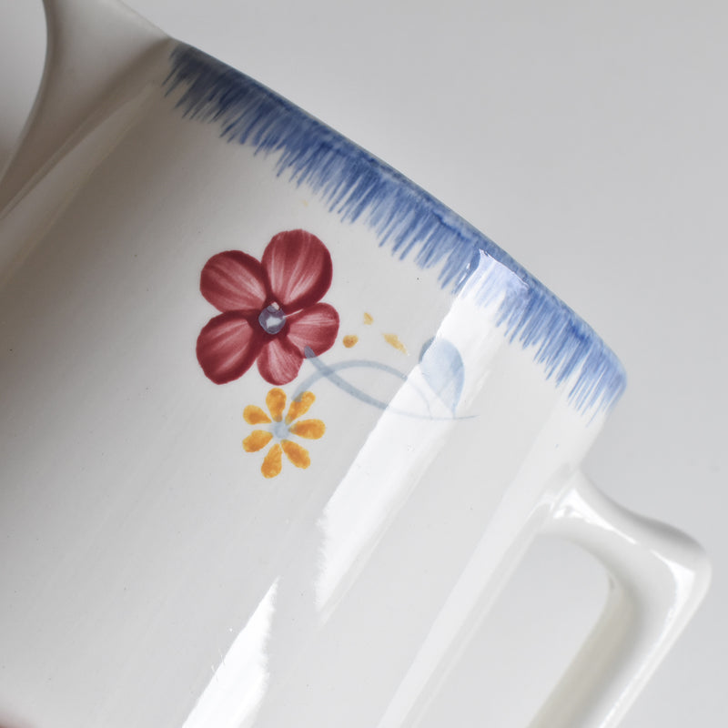 Vintage Digoin & Sarreguemines Pitcher Mary-Lou, White