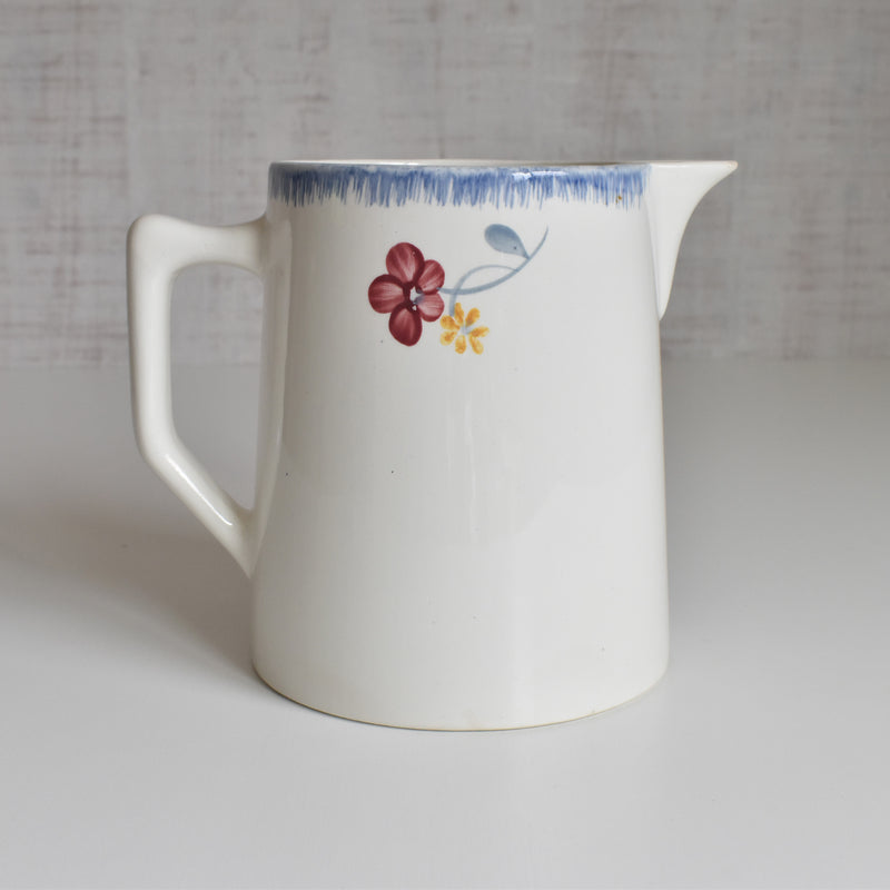 Vintage Digoin & Sarreguemines Pitcher Mary-Lou, White