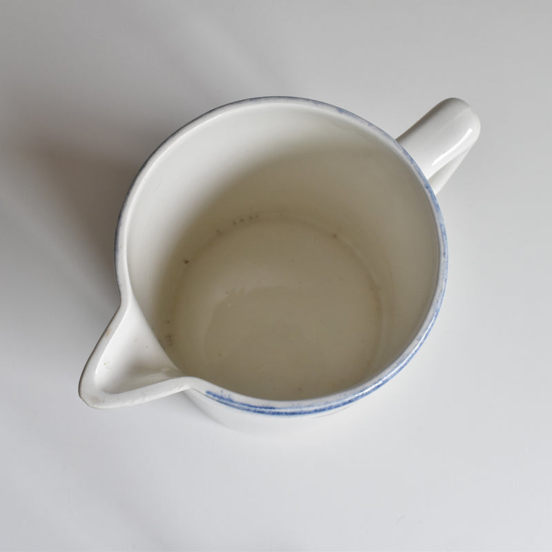 Vintage Digoin & Sarreguemines Pitcher Mary-Lou, White