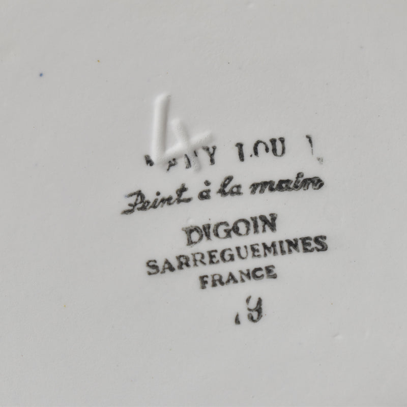 Vintage Digoin & Sarreguemines Pitcher Mary-Lou, White