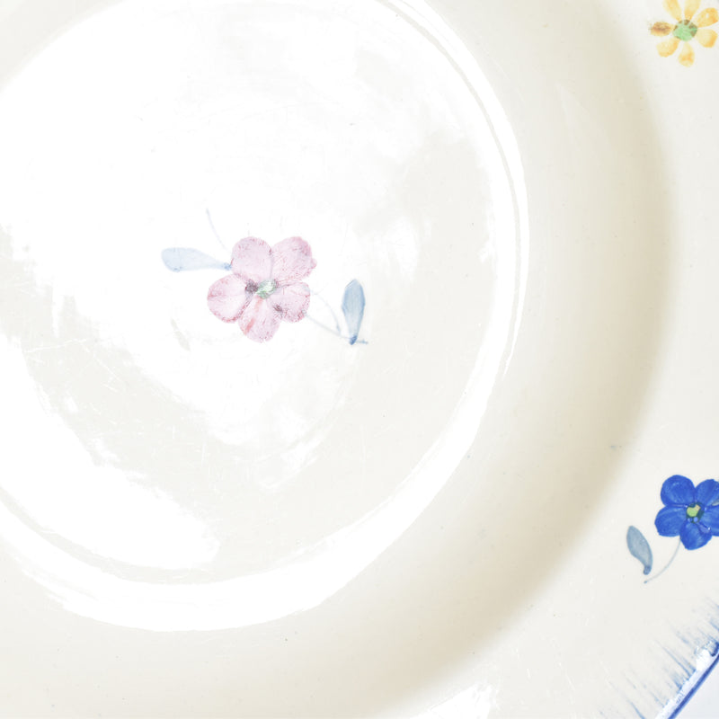 Vintage Deep Plate - Digoin & Sarreguemines Mary-Lou Cream