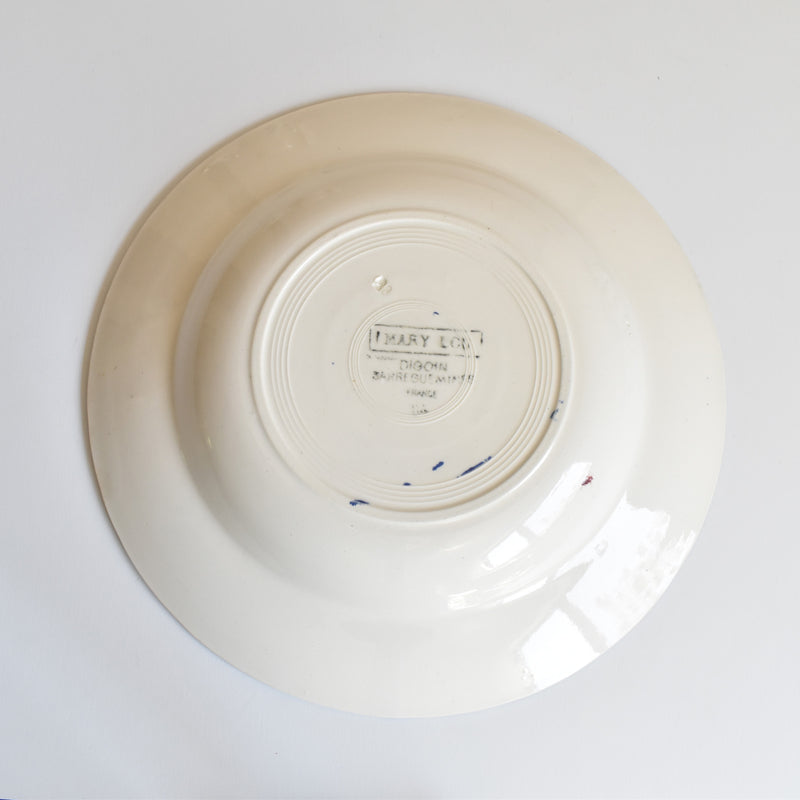 Vintage Deep Plate Digoin & Sarreguemines Mary-Lou 1B