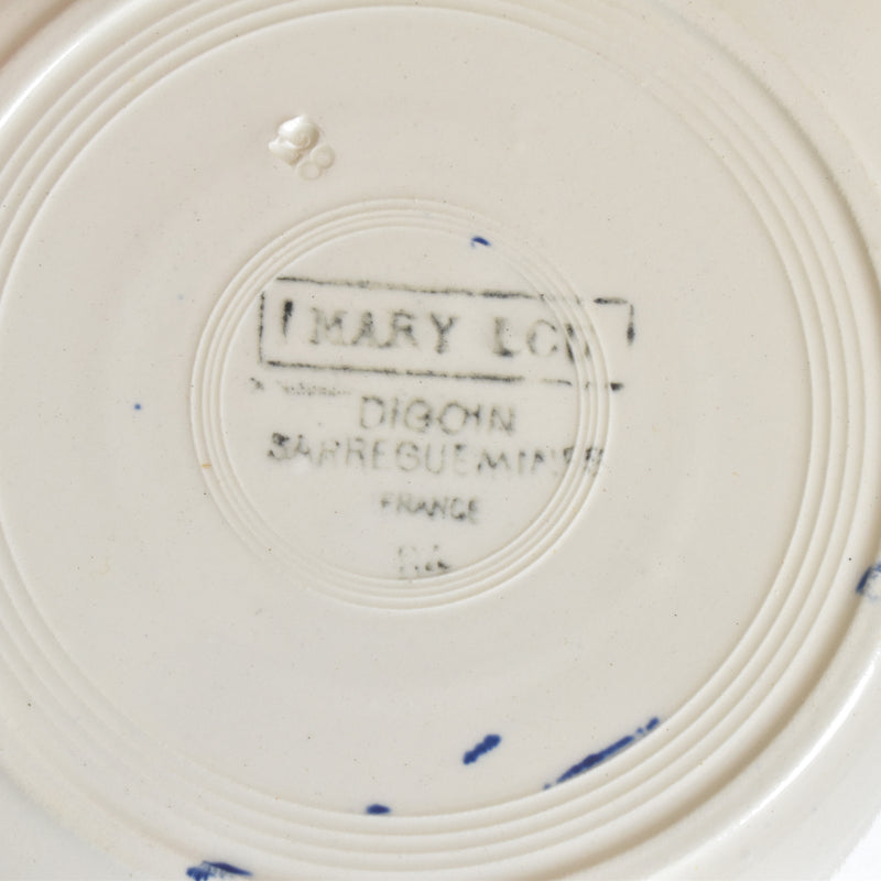 Vintage Deep Plate Digoin & Sarreguemines Mary-Lou 1B