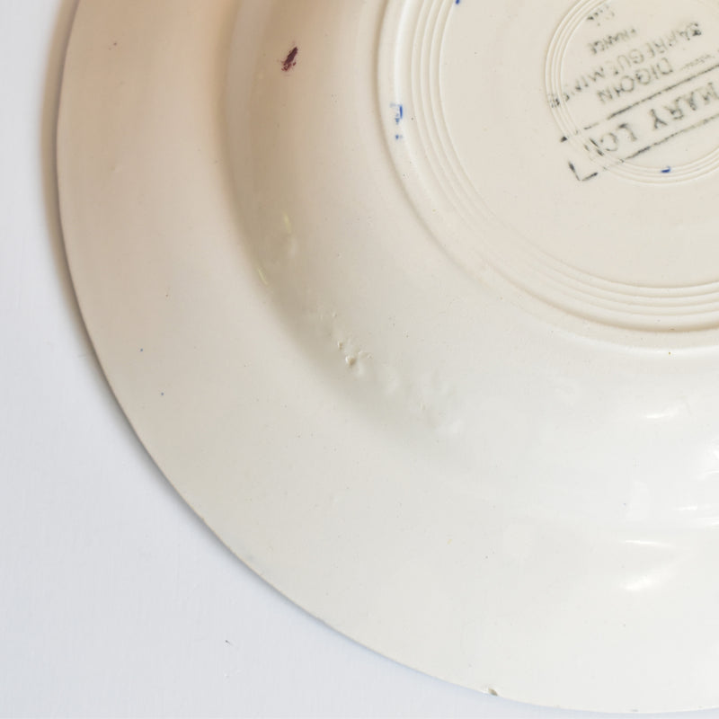 Vintage Deep Plate Digoin & Sarreguemines Mary-Lou 1B