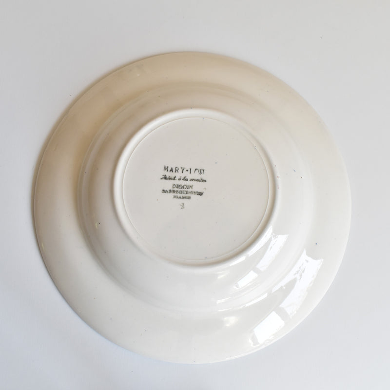 Vintage Deep Plate, Digoin & Sarreguemines Mary-Lou 2A