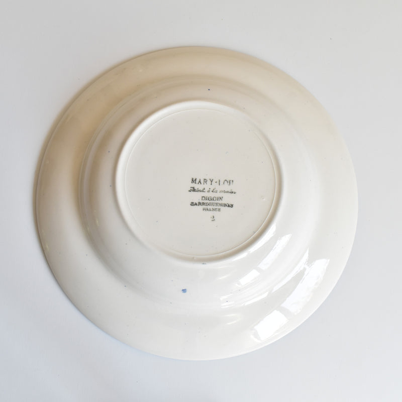 Vintage Digoin & Sarreguemines Mary-Lou Deep Plate 2C